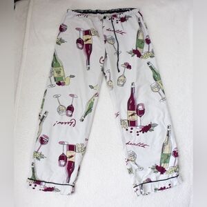 *PJ Salvage* Wine Printed Flannel Pants - SMALL - ((!! READ !!))